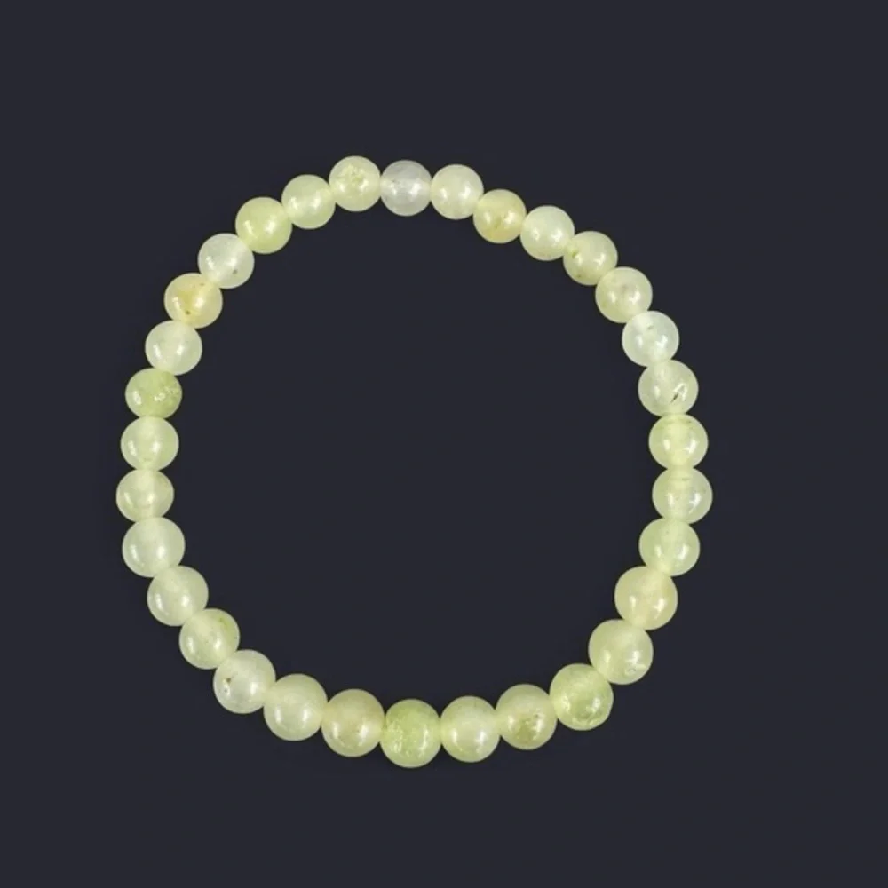 Quartz Gemstone Bead Bracelet 6mm